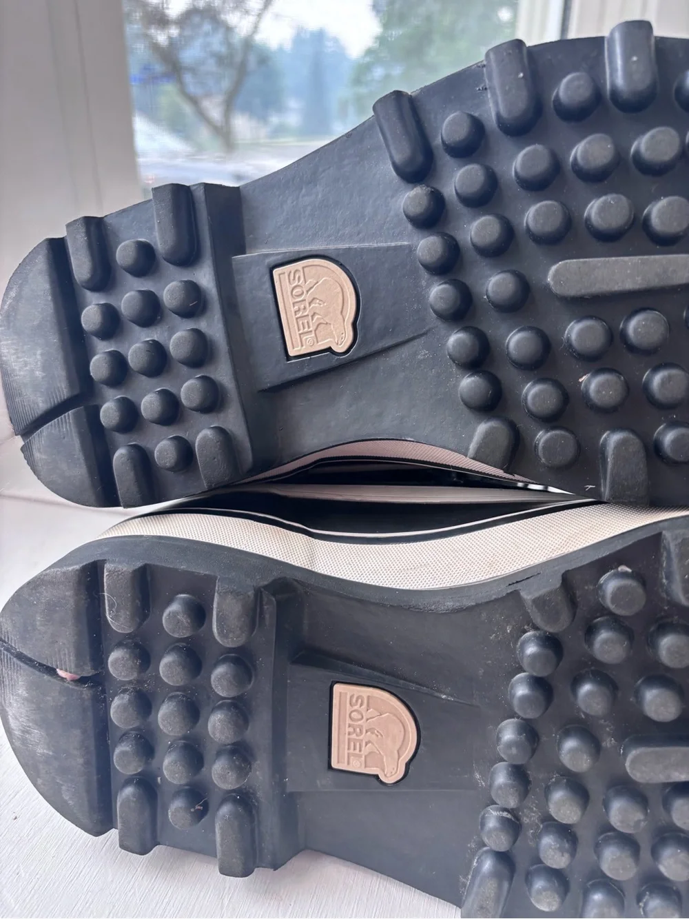 Sorel Black and White Caribou Waterproof Winter Boots